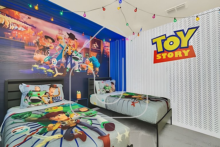 Villa 10Q Perto da Disney c/ Quartos Temáticos