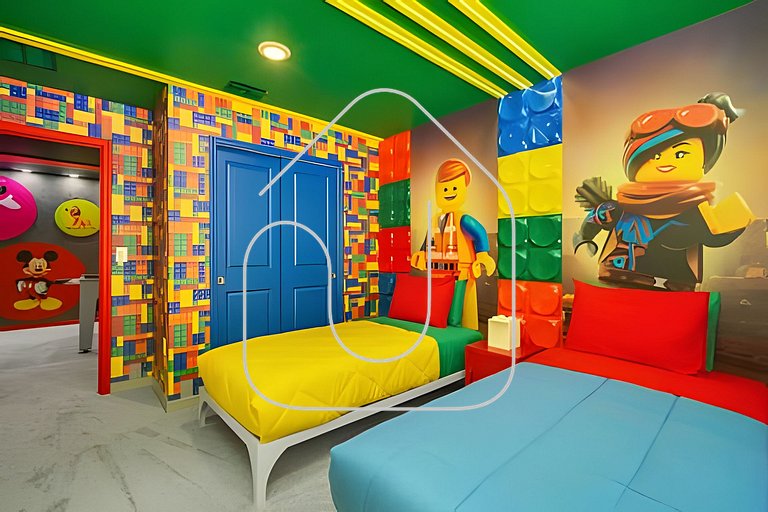Villa 10Q Perto da Disney c/ Quartos Temáticos