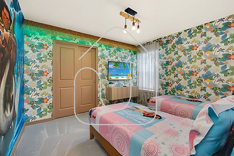 Villa 10Q Perto da Disney c/ Quartos Temáticos