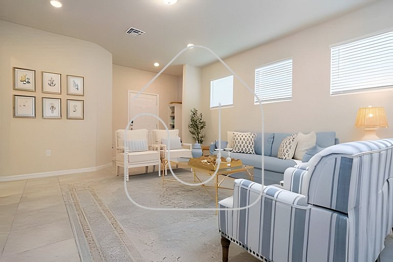 Casa 5Q Windsor Island c/ Piscina & Game Room
