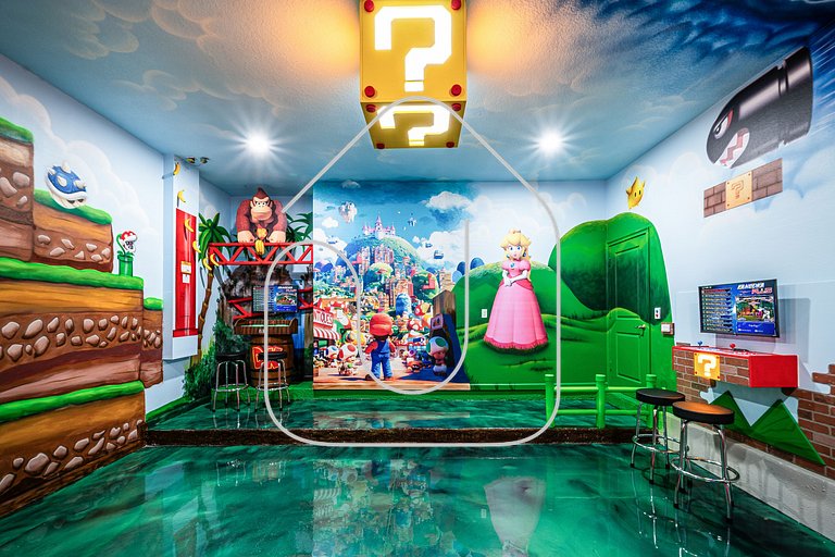 Mansão 8Q Disney c/ Cinema, Game Room, Piscina