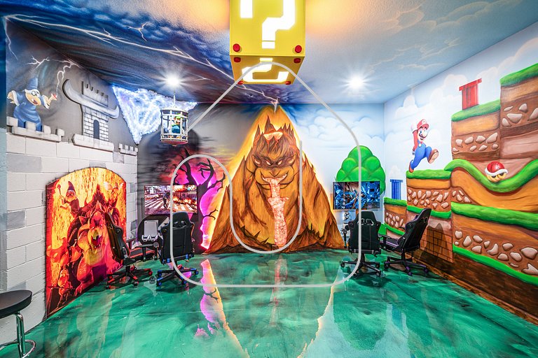 Mansão 8Q Disney c/ Cinema, Game Room, Piscina