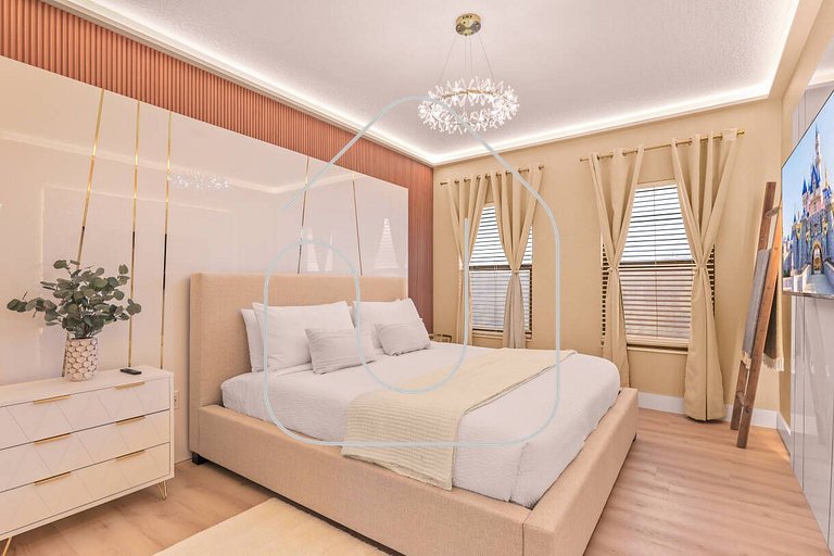 Modern 5BR Villa w/ Pool – 15 min to Disney