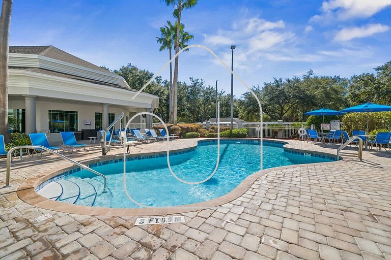 Apto c/ Vista Piscina – Perto da Disney 1Q