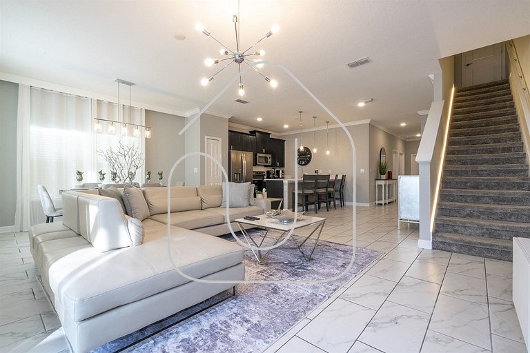 Townhome 5Q c/ Piscina – 8mi da Disney