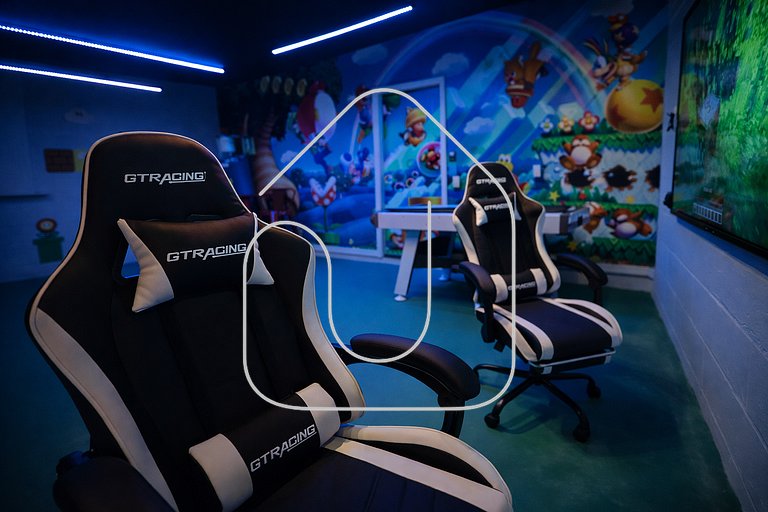 Casa Luxo 5Q c/ Piscina, Cinema, PS5 e Game Room