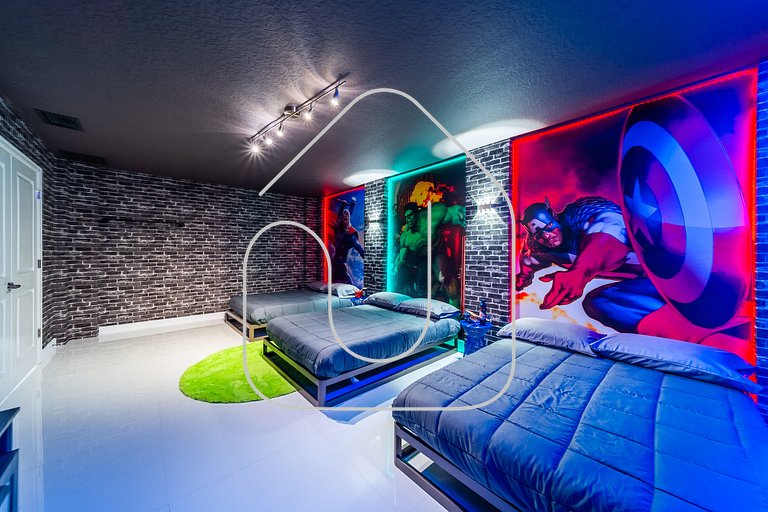 Storey Lake 9BR Home w/ Pool & Epic Game Room