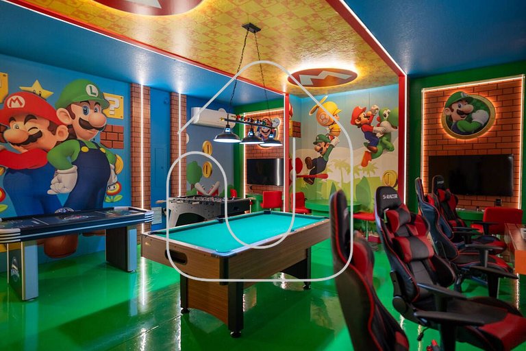 9BR Villa w/ Pool, Game Room & Themed Rooms