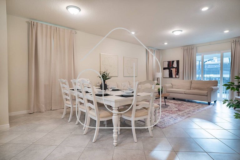 Casa 6Q c/ Piscina no Windsor Cay Disney