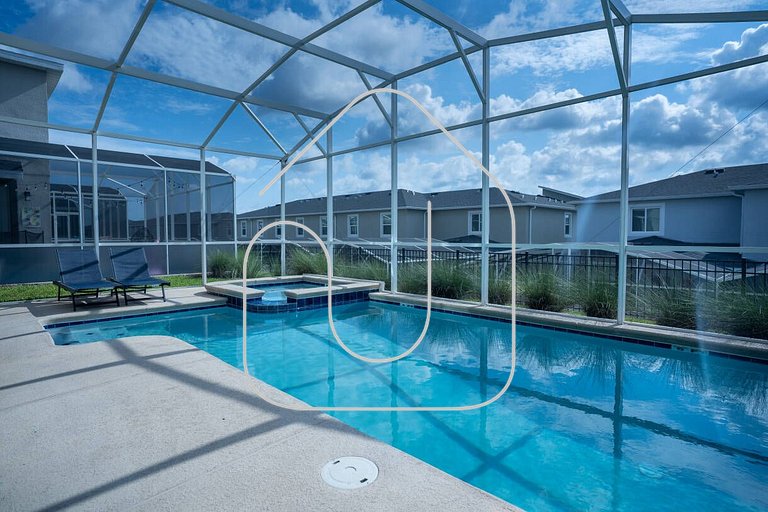 Casa 6Q c Piscina e Game Room perto Disney