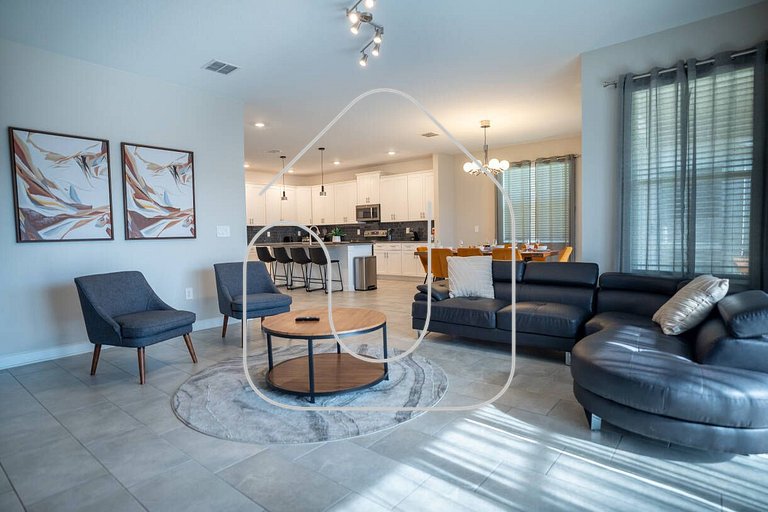 Casa 6Q c Piscina e Game Room perto Disney